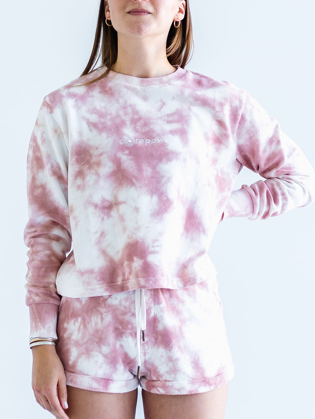 Tie dye sweatshirt and shorts new arrivals