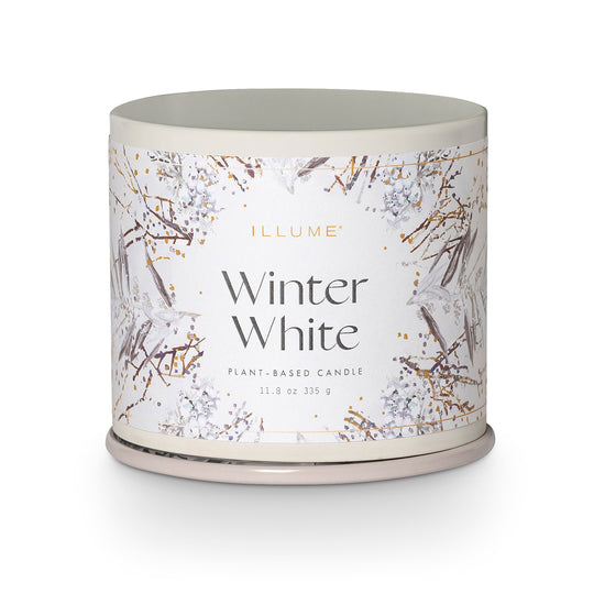 Illume Winter White Large Tin Candle