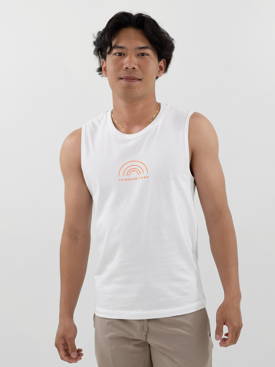 Corepower Merch CorePower Yoga Men's Half Glow Tank - FINAL SALE