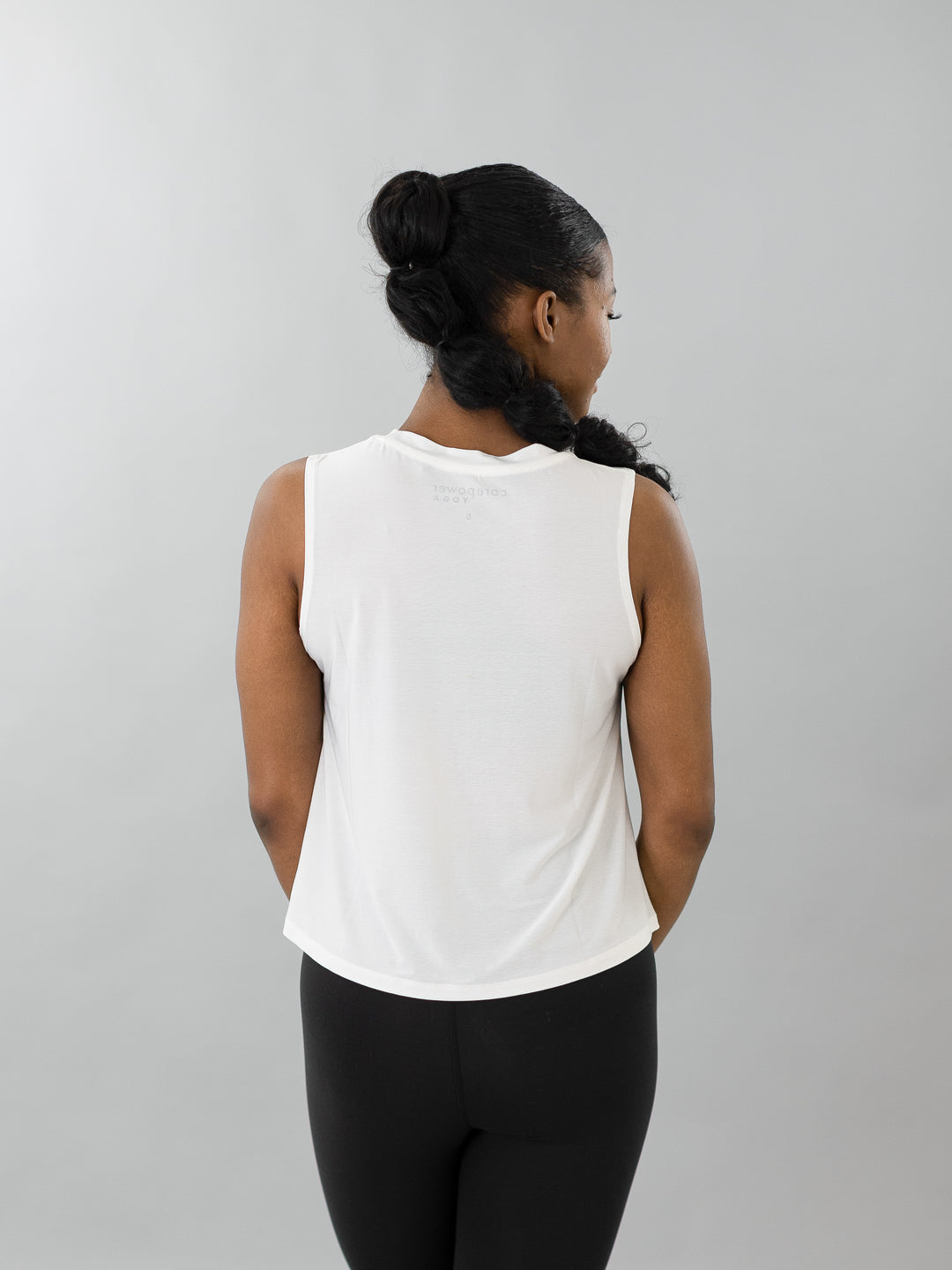 Corepower Merch CorePower Yoga White Active Crop Tank