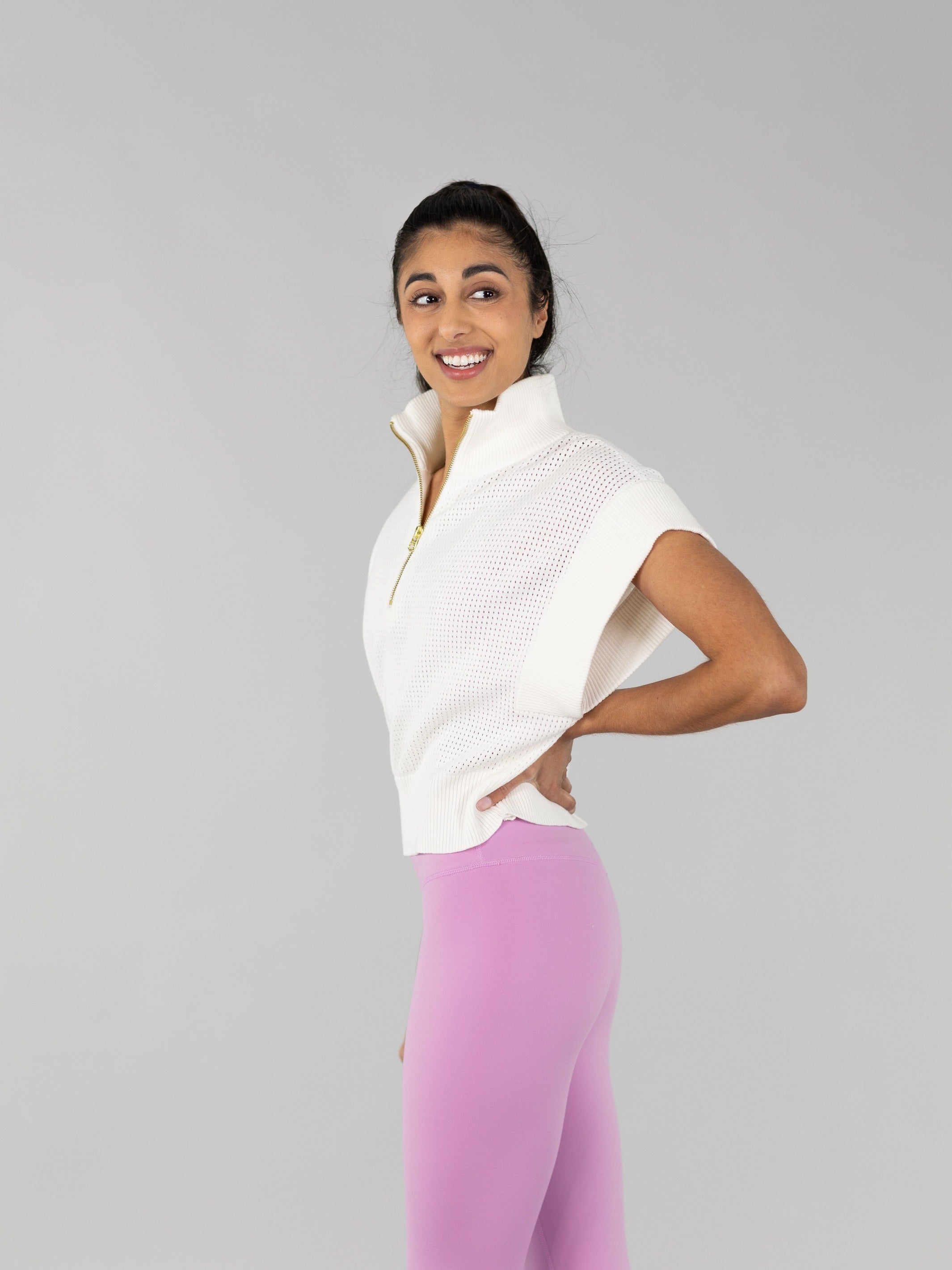 Varley Fulton Half-Zip Crop Knit – CorePower Yoga