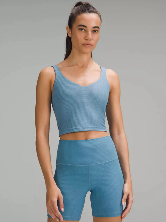 lululemon Scoop Neck Yoga Tank Grid Texture - FINAL SALE