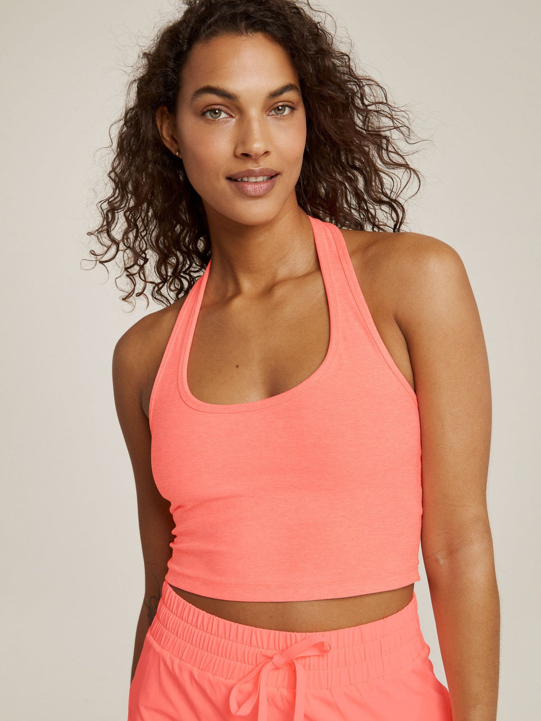 Beyond Yoga Spacedye Well Rounded Cropped Halter Tank