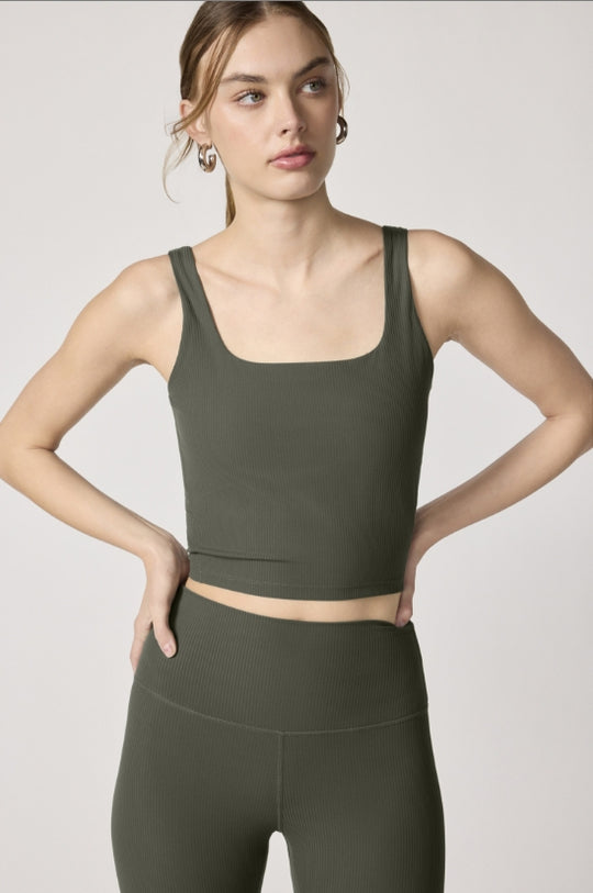 MPG Sport Rib Crop Tank