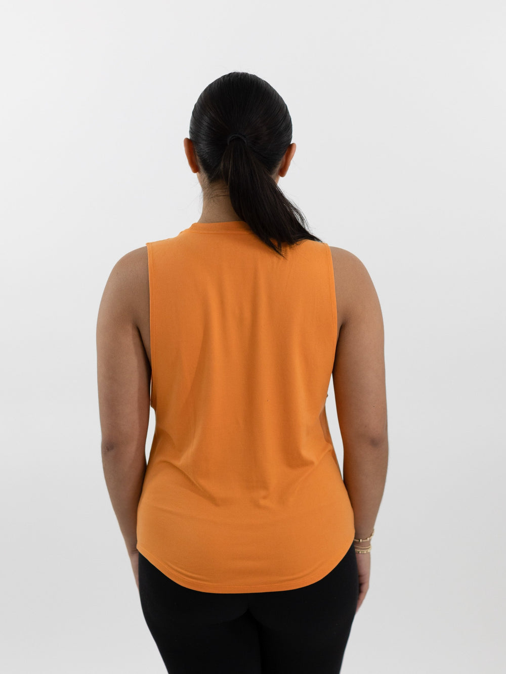 CorePower Yoga Drop Muscle Orange Tank